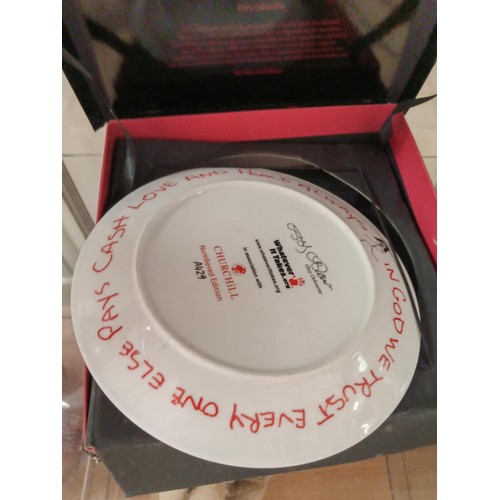 121 - Ozzy Osbourne plate signed 'whatever it takes'