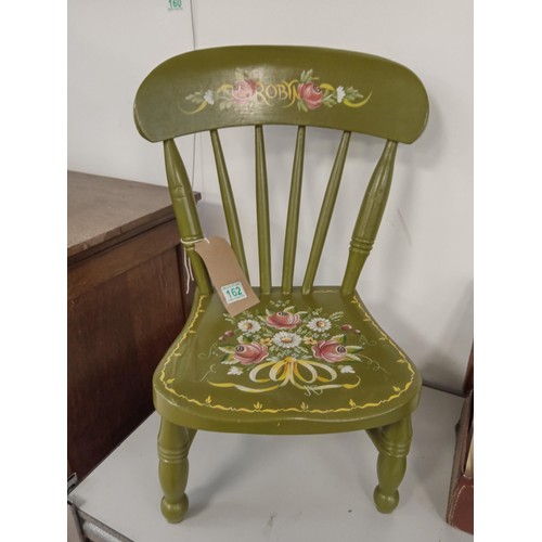 162 - Vintage child's painted chair