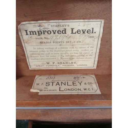 164 - WS Stanley & Co No 0313 1922 Improved engineers' and surveyors' level