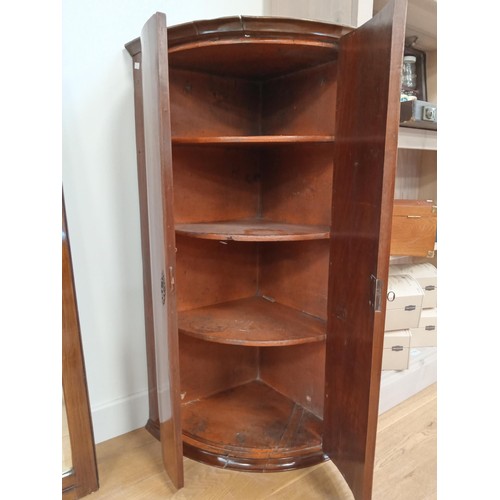 172 - Antique corner cabinet with key