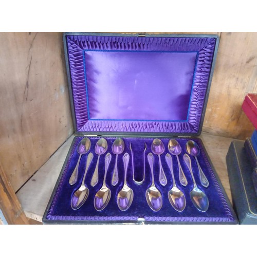 213 - Seven various boxed EPNS cutlery ware.