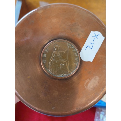 232 - Two small bowls with coins etc.