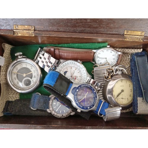 244 - Box of vintage watches etc.