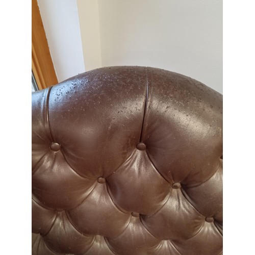 256 - Fireside Leather Chesterfield style Wingback Chair