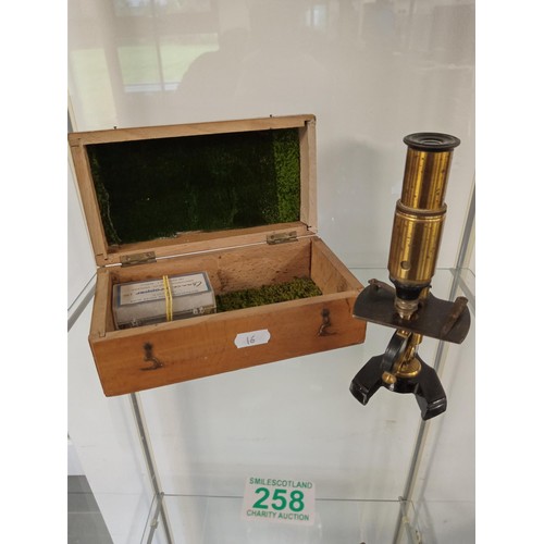 258 - Vintage miniature boxed Microscope