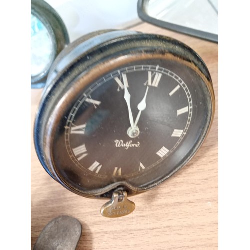 261 - Watford vintage (possible) car clock plus other car parts etc.