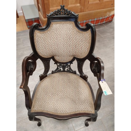 263 - Reproduction ornate Victorian chair by Graham and Morton - Stirling.