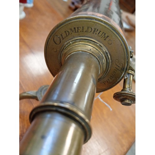 278 - Vintage Thomas Elmslie, Oldmeldrum Telescope on folding tripod - as we have it.