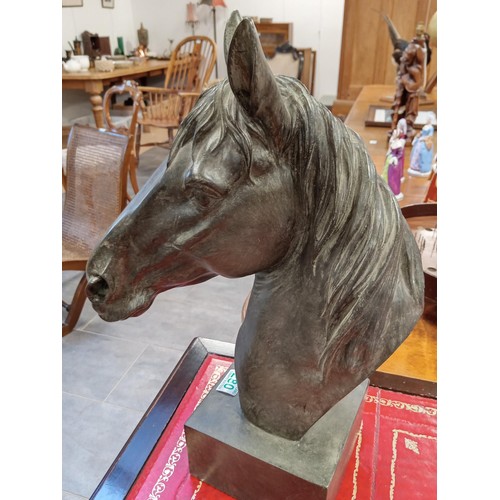 280 - Faux Bronze (resin) sculptured Horse Head.