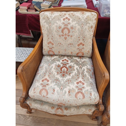 293 - Double cane wicker Bergere style suite