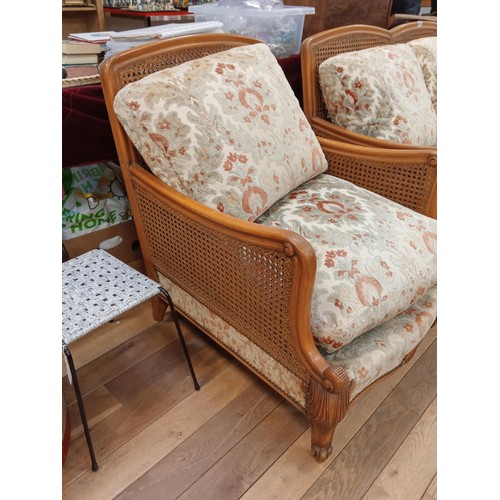 293 - Double cane wicker Bergere style suite