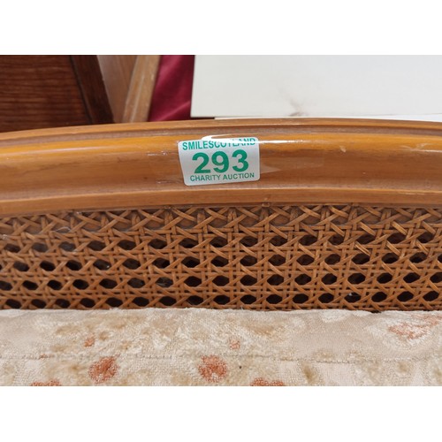 293 - Double cane wicker Bergere style suite