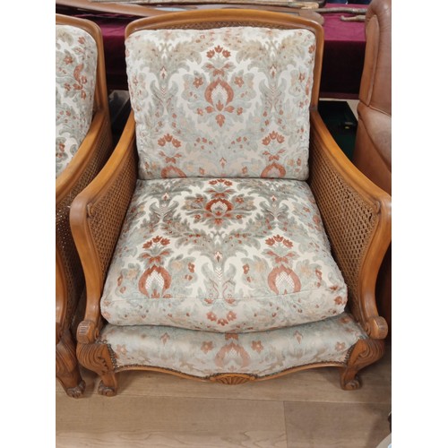 293 - Double cane wicker Bergere style suite