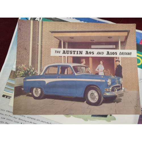 323 - Selection of vintage Austin car advertising brochures.