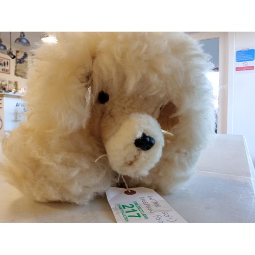 217 - Vintage 1950's sheepskin Poodle.