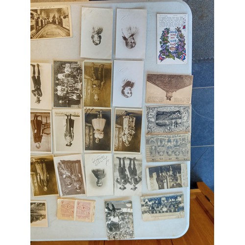 163 - Selection of vintage postcards, etc