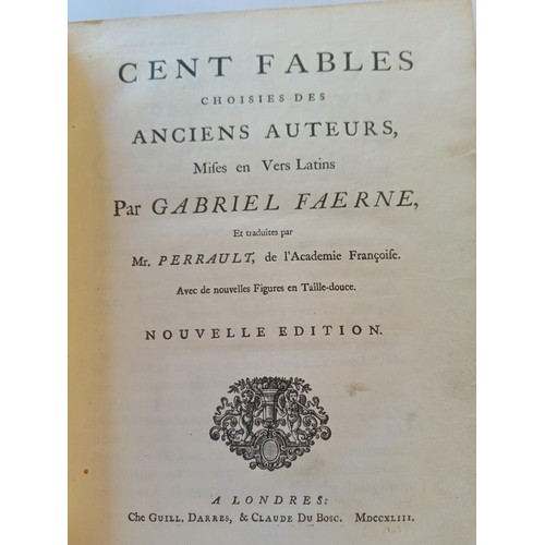 63 - 'Gabrielis Faerni Cremonensis Fabulae Centum' or 'Cent Fables Choises des Anciens Auteurs' by Gabrie... 