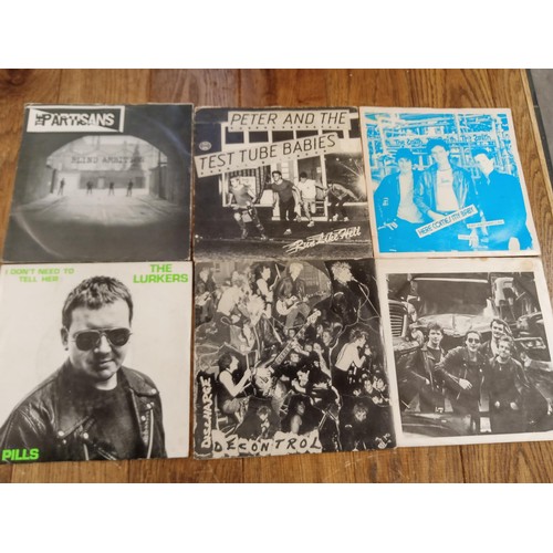 88 - 6 x Punk 45 RPM records, to include The Artisans, The Lurkers, Peter & The Test Tube Babies, Smiths,... 