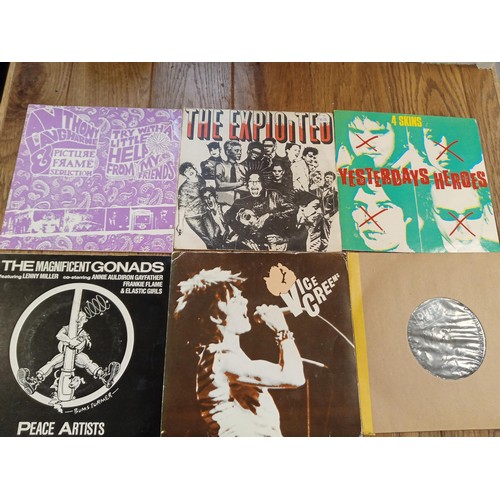 92 - 6 x Punk 45 RPM records, to include The Gonads, Antony Laugharne & Picture Frame Seduction, Vice Cre... 