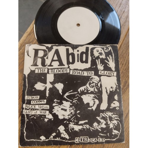 95 - 6 x Punk 45 RPM records, to include Scream Dead, Rabid Indian Reservation 999 (Clear Colour), One Wa... 