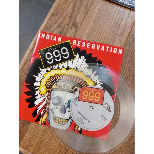 95 - 6 x Punk 45 RPM records, to include Scream Dead, Rabid Indian Reservation 999 (Clear Colour), One Wa... 