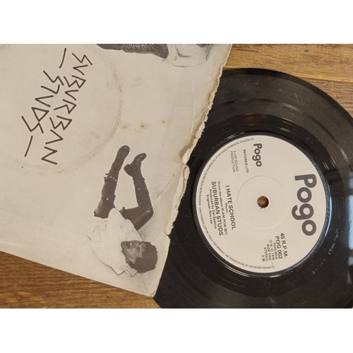 96 - 6 x Punk 45 RPM records, to include Private Dicks, Plastic Sandwiches, Ian Dury & the Blockheads, Cr... 