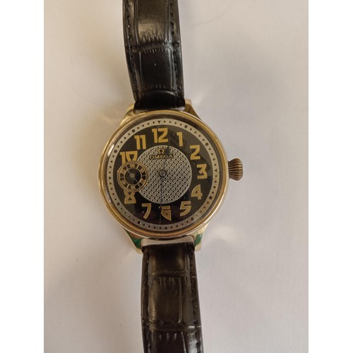 106 - 1912 Omega Pocket watch converted to a wrist watch.  10% commission on this lot please do not pay un... 