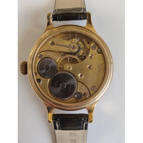 106 - 1912 Omega Pocket watch converted to a wrist watch.  10% commission on this lot please do not pay un... 