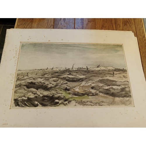 112 - Artwork by Sir Muirhead Bone called Monquet Farm (Unsure if original or print)