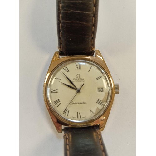 118 - Vintage Omega G P Seamaster Automatic date watch, slight damage to dial see photos