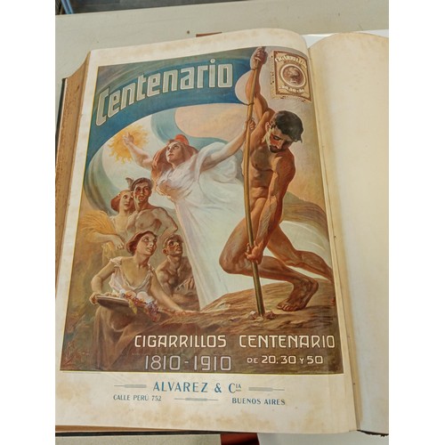 127 - La Nacion 1810-1910 & 1816-1916 large books on the history of Argentina