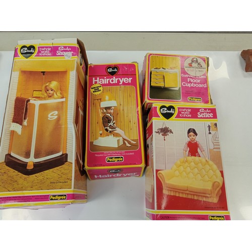 129 - Vintage Sindy Accessories to include, Sindy Hair dryer 44524, Sindy Settee 44518, Sindy Eastham E-li... 