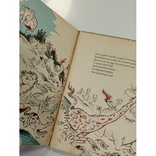 153 - Dr Seuss Horton Hatches the Egg book, Hamish Hamilton London.  Printed in Great Britain by Lowe & Br... 