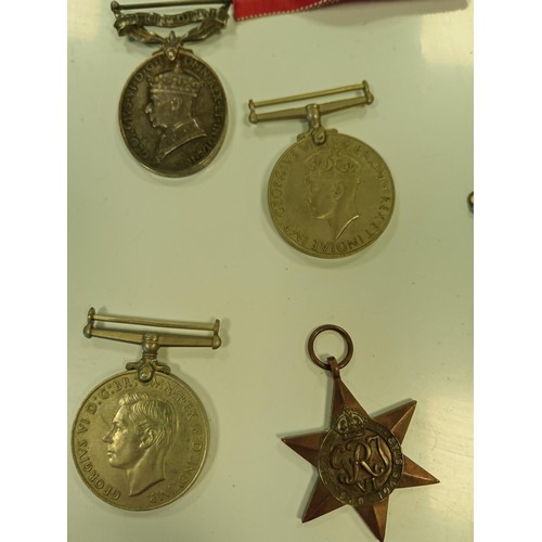 164 - World War II medals etc including Territorial medal which has been engraved on the edge 2866120, W.O... 