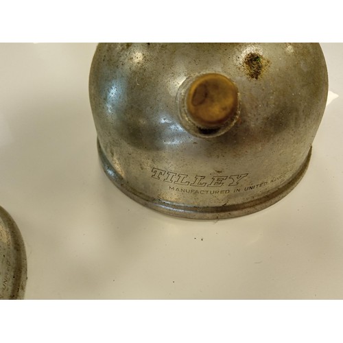 190 - 2 x Tillley Lamps, as per photos, 1 has a brass base and the other has 1077 stamped on it