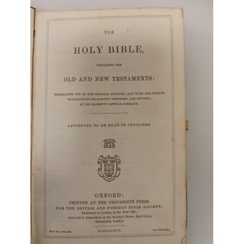 203 - The Holy Bible, Old & New Testaments, printed at The Oxford Express for the British & Foreign Bible ... 