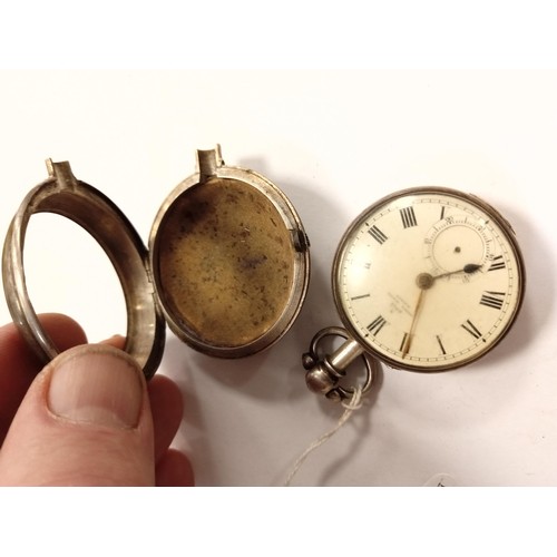 31 - Antique silver pocket watch by John Wood, Banff.  Chester hallmarked 1903 William Henry Adams