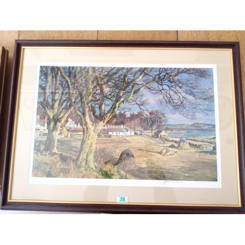 38 - McIntosh Patrick signed Ltd. Ed. print 'Old Kingoodie' 551/850.  Frame measures 86x63cm approx.