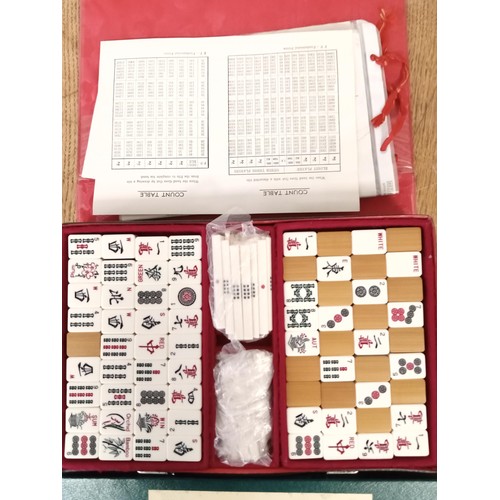 53 - Full Mahjongg set, unusually includes the 4 tile racks.