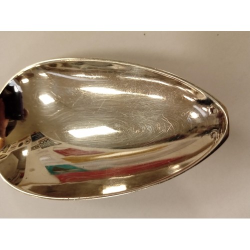 72 - Georgian solid sterling silver serving spoon.  London 1800 maker George Smith III, 129g approx. 30cm... 