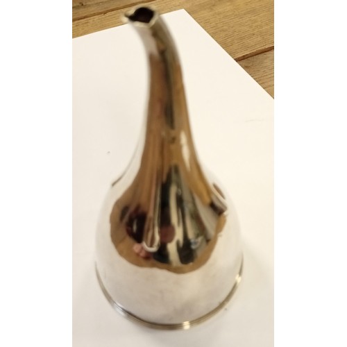 73 - Georgian sterling silver wine funnel.  London 1802 makers mark rubbed, 57.46g approx.