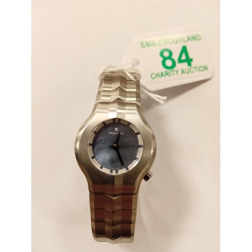 84 - Tag Heuer Ladies Alter Ego Watch.  Stainless steel strap with mother of pearl dial.  Model WP1312