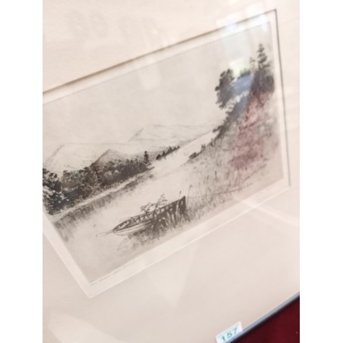 157 - Jackson Simpson original etching Ltd Ed. 'Luss Straits' Loch Lomond