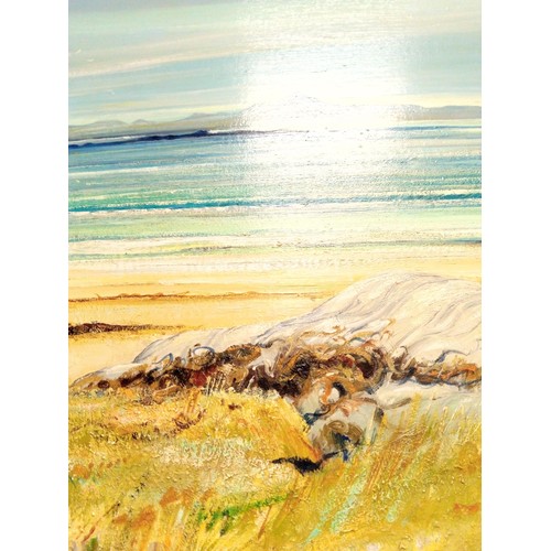 204 - Original Eric Auld oil on board. 'Soll from Caoles' Isle of Tiree