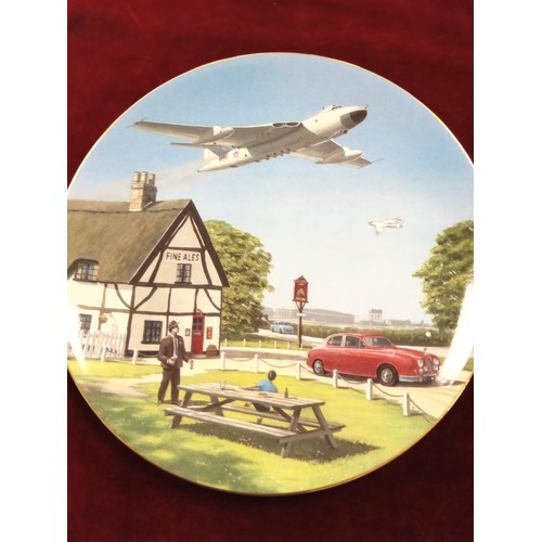 208 - 4x collectors plates commemorating aircraft. 5x Collectors plates commemorating dogs, a horse & Chri... 