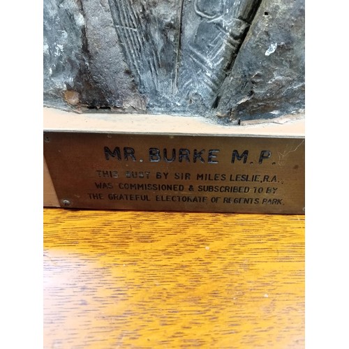 228 - Mr Burke MP. The bust by Sir Miles Leslie RA commissioned and subscribed 10 by The Grateful Electora... 