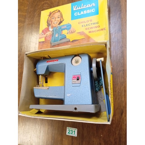 231 - Vintage Vulcan Classic child's electric sewing machine