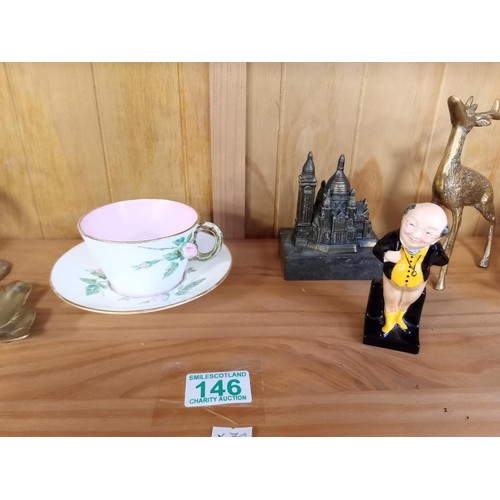 146 - Selection of collector's items to include, Royal Doulton Pickwick, unusual budded cup and saucer & b... 