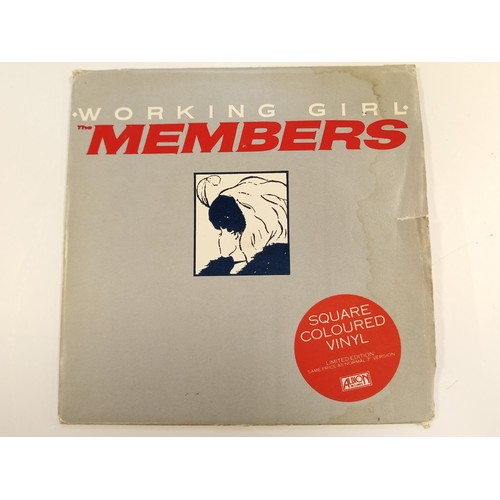 80 - Single Punk 45 RPM square coloured vinyl limited edition record working Girl by The Members