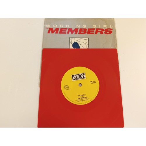 80 - Single Punk 45 RPM square coloured vinyl limited edition record working Girl by The Members